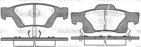 Комплект гальмівних накладок, дискове гальмо WOKING P15463.02