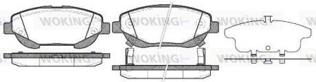 Комплект гальмівних накладок, дискове гальмо WOKING P15533.02
