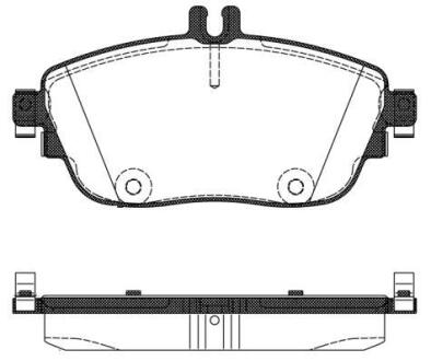 Комплект гальмівних накладок, дискове гальмо WOKING P15853.08