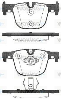 Комплект гальмівних накладок, дискове гальмо WOKING P15933.00