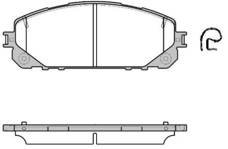 Комплект гальмівних накладок, дискове гальмо WOKING P17133.00