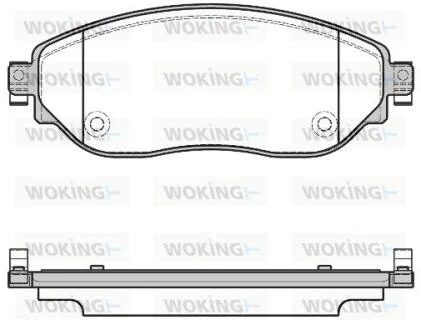 Комплект гальмівних накладок, дискове гальмо WOKING P17173.08