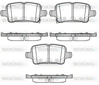 Комплект гальмівних накладок, дискове гальмо WOKING P17283.02