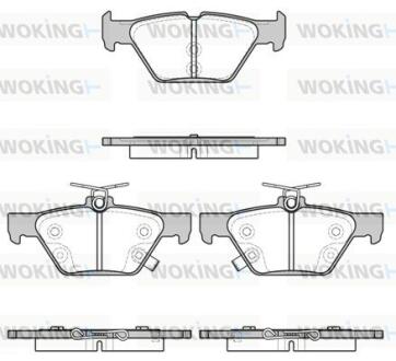Комплект гальмівних накладок, дискове гальмо WOKING P17383.02
