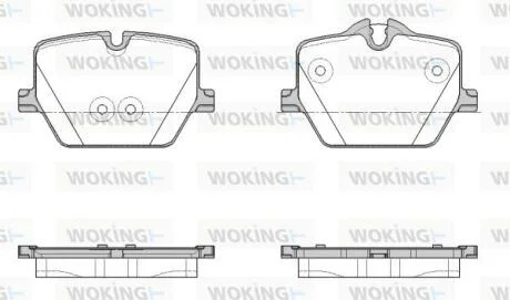 Комплект гальмівних накладок, дискове гальмо WOKING P19753.00