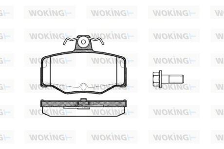 Комплект гальмівних накладок, дискове гальмо WOKING P2433.00