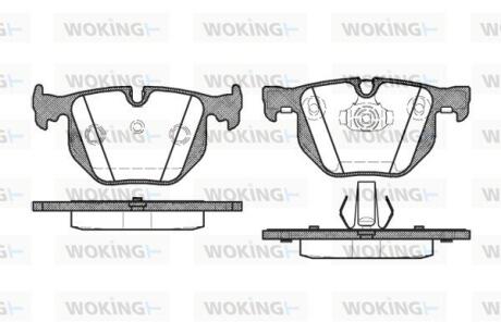 Комплект гальмівних накладок, дискове гальмо WOKING P2813.40