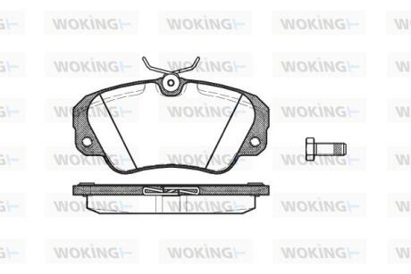Комплект гальмівних накладок, дискове гальмо WOKING P282300