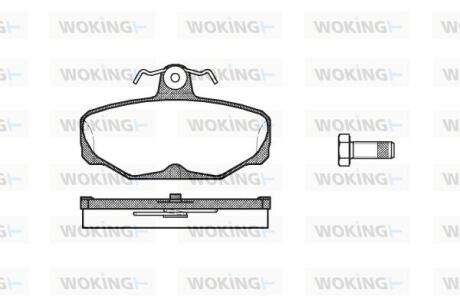 Комплект гальмівних накладок, дискове гальмо WOKING P305300