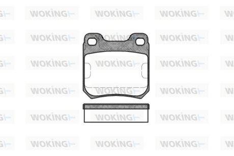 Комплект гальмівних накладок, дискове гальмо WOKING P339340