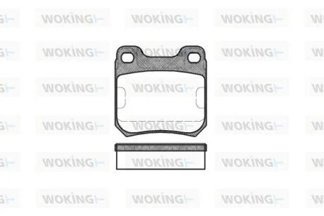 Комплект гальмівних накладок, дискове гальмо WOKING P339340