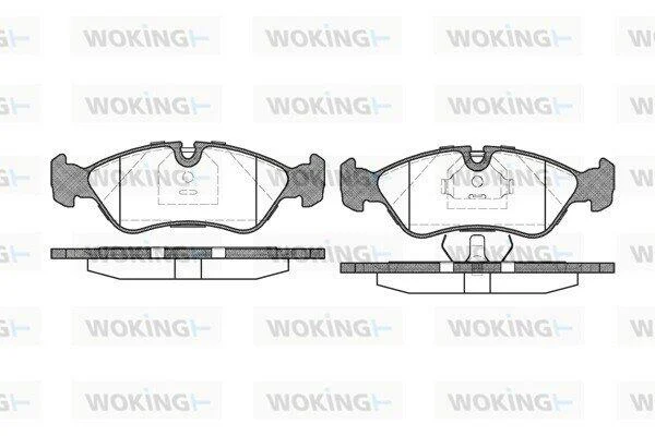 Комплект гальмівних накладок, дискове гальмо WOKING P3863.30 (фото 1)