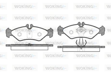 Комплект гальмівних накладок, дискове гальмо WOKING P479300