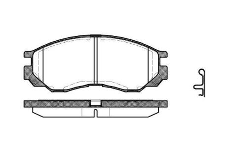 Комплект гальмівних накладок, дискове гальмо WOKING P4833.00