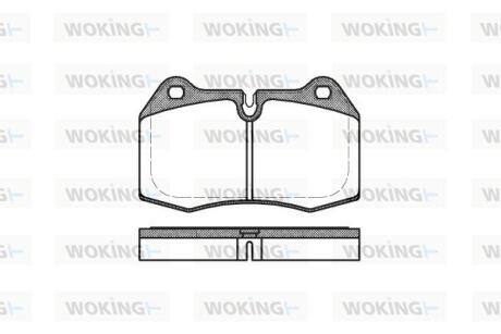 Комплект гальмівних накладок, дискове гальмо WOKING P5413.00