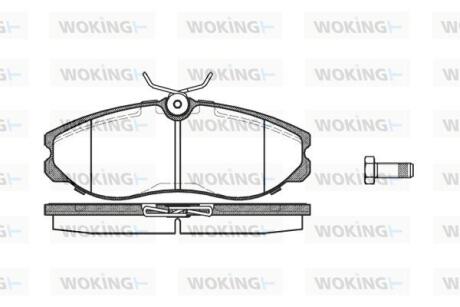 Комплект гальмівних накладок, дискове гальмо WOKING P5623.00
