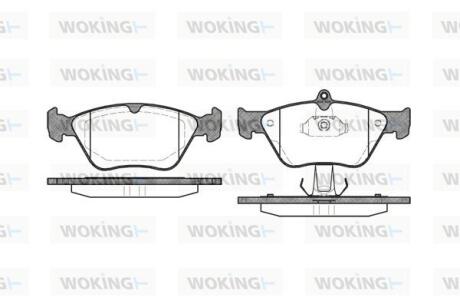 Комплект гальмівних накладок, дискове гальмо WOKING P5683.00
