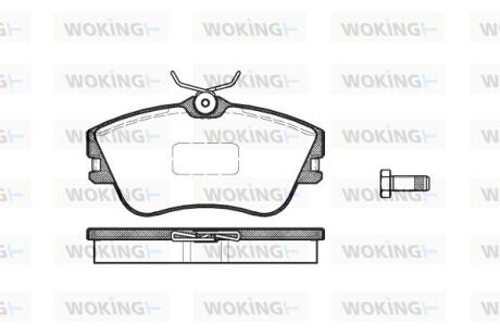 Комплект гальмівних накладок, дискове гальмо WOKING P580300