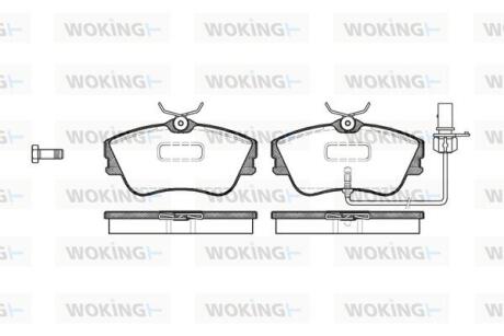 Комплект гальмівних накладок, дискове гальмо WOKING P5803.21