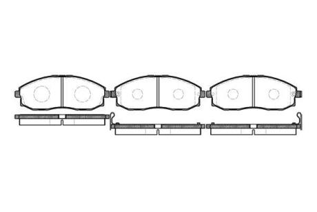 Комплект гальмівних накладок, дискове гальмо WOKING P6033.02