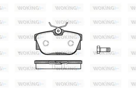 Комплект гальмівних накладок, дискове гальмо WOKING P6673.00