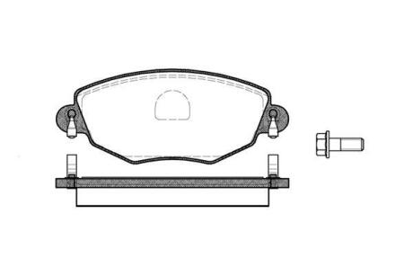 Комплект гальмівних накладок, дискове гальмо WOKING P6763.00