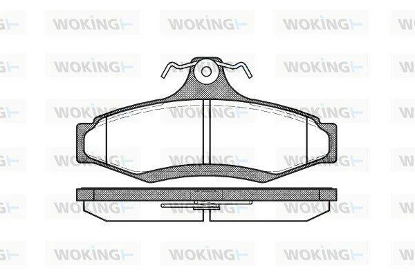 Комплект гальмівних накладок, дискове гальмо WOKING P746310 (фото 1)