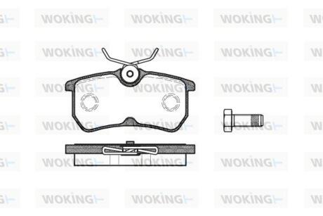 Комплект гальмівних накладок, дискове гальмо WOKING P7933.00