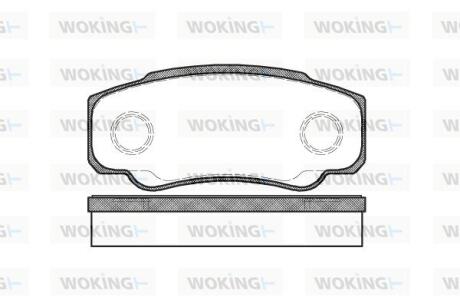 Комплект гальмівних накладок, дискове гальмо WOKING P861300