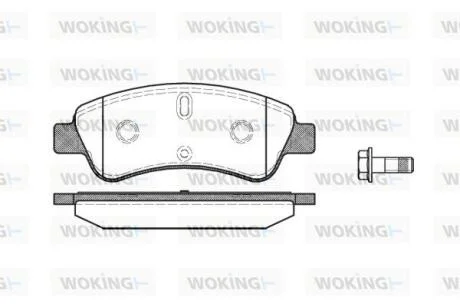 Комплект гальмівних накладок, дискове гальмо WOKING P940310