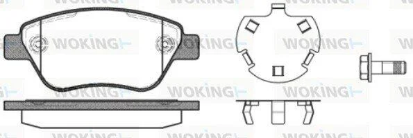 Комплект гальмівних накладок, дискове гальмо WOKING P9583.30 (фото 1)