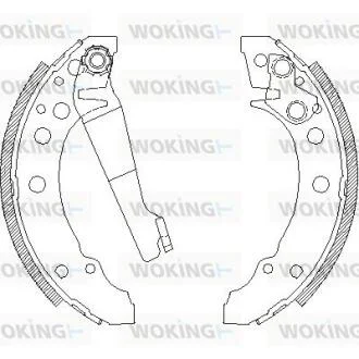 Комплект гальмівних колодок WOKING Z404500