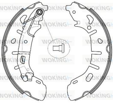 Комплект гальмівних колодок WOKING Z4263.00