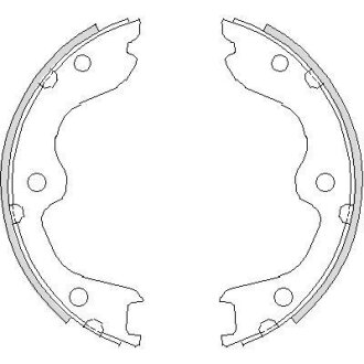 Комплект гальмівних колодок, стоянкове гальмо WOKING Z4738.00