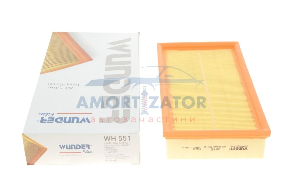 Фільтр повітряний WUNDER WUNDER FILTER WH 551 (фото 1)
