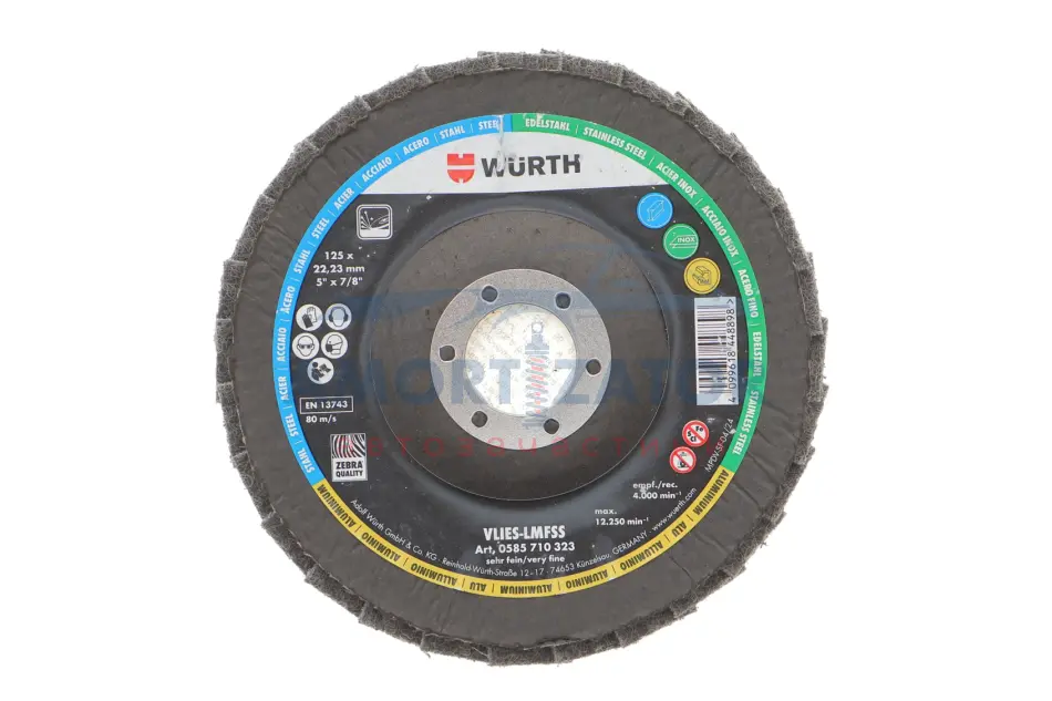 Диск пелюстковий флісовий RED PERFECT 3D, VERYFINE, D125, 22,23 mm, ZEBRA {арт. } WURTH 0585710323 (фото 1)