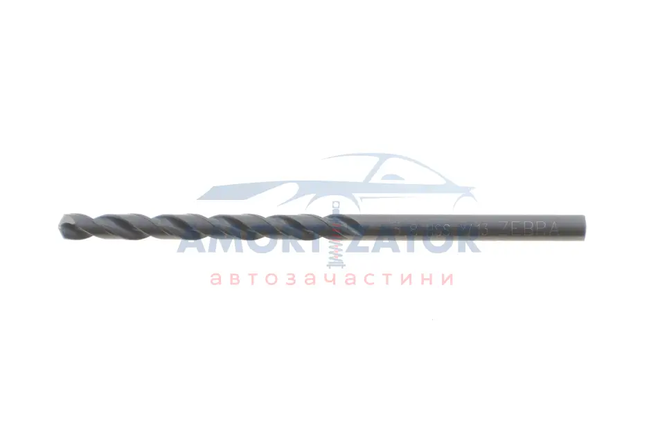 Свердло спіральне по металу, HSS, DIN 338, D3,8 mm, ZEBRA {арт. } WURTH 0624000380 (фото 1)