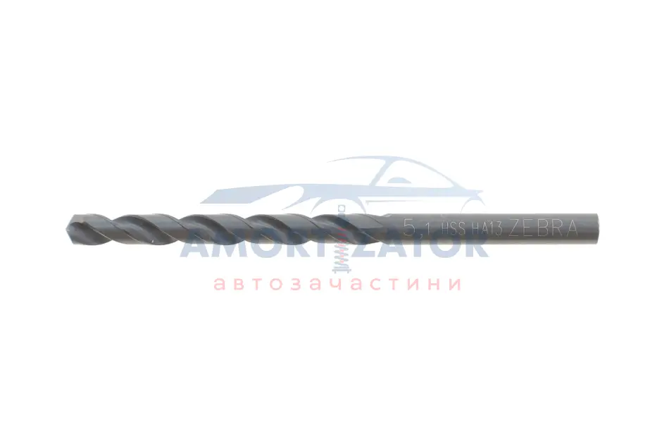 Свердло спіральне по металу, HSS, DIN 338, D5,1 mm, ZEBRA {арт. } WURTH 0624000510 (фото 1)
