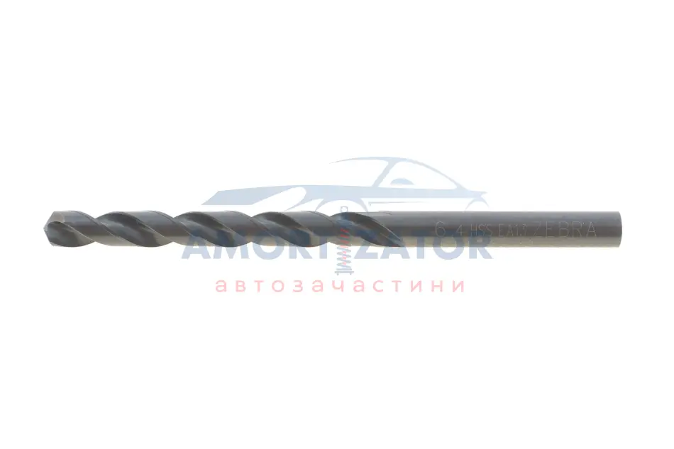 Свердло спіральне по металу, HSS, DIN 338, D6,4 mm, ZEBRA {арт. } WURTH 0624000640 (фото 1)