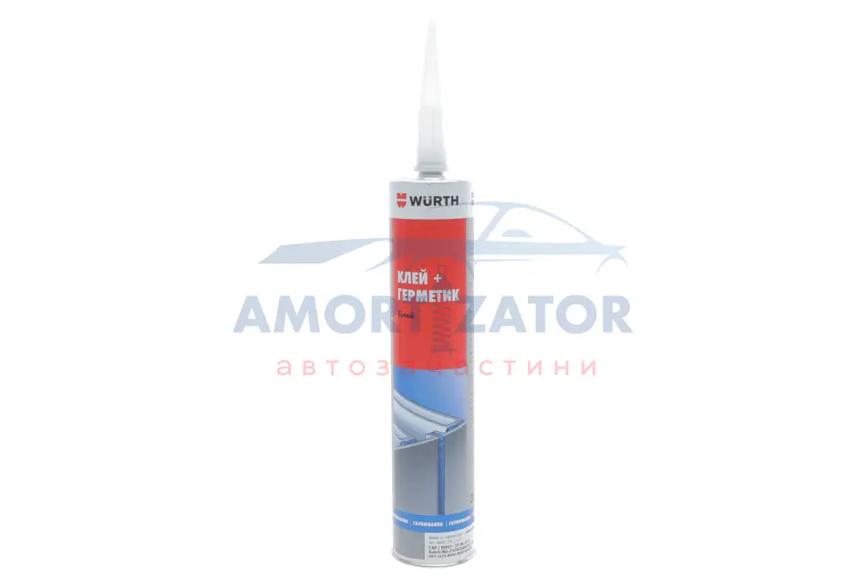 Клей-герметик K+D, комбінований, поліуретановий, білий, 300 ml {арт. } WURTH 08901001 (фото 1)