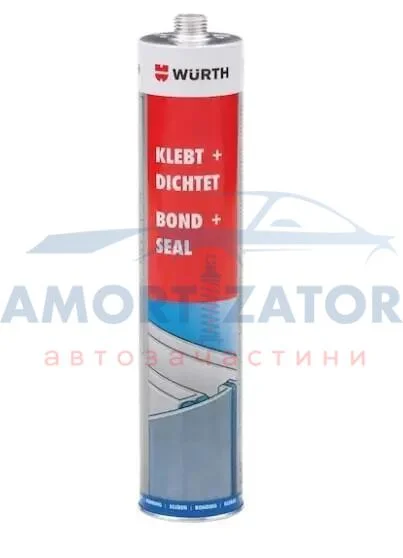Клей-герметик K+D, комбінований, поліуретановий, сірий, 300 ml {арт. } WURTH 08901002 (фото 1)