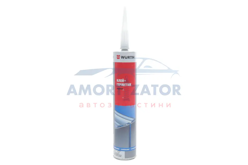 Клей-герметик K+D, комбінований, поліуретановий, чорний, 300 ml {арт. } WURTH 08901003 (фото 1)