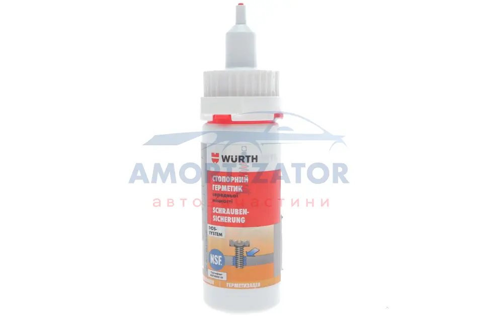 Фіксатор різьбовий, середньої міцності, DOS-Sys., 25 g {арт. } WURTH 0893243025 (фото 1)