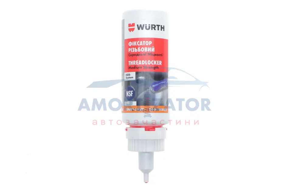 Фіксатор різьбовий, середньої міцності, DOS-Sys., 50 g {арт. } WURTH 0893243050 (фото 1)