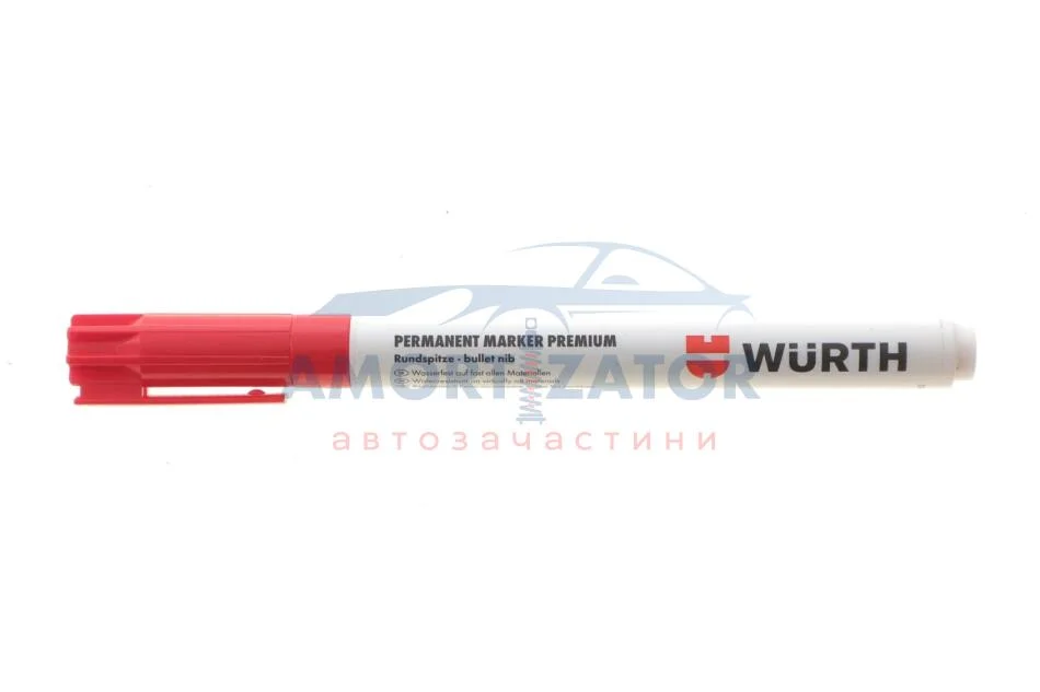 Маркер перманентний чорнильний PREMIUM, червоний, 1 mm {арт. } WURTH 0967915312 (фото 1)