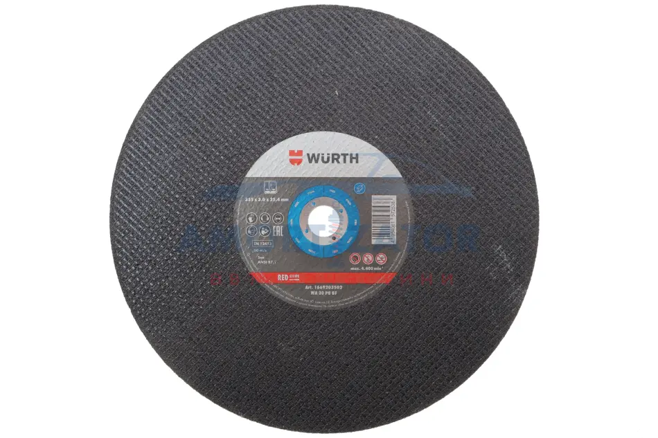 Диск відрізний для сталі 355x3.0x25.4 mm, RED STRIPE {арт. } WURTH 1669203502 (фото 1)