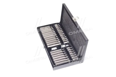 Набір насадок викруткових : адаптери 1/2",3/8", HEX SPLINE TORX CrV [мет. Кейс] 40 шт. [10] YATO YT0400