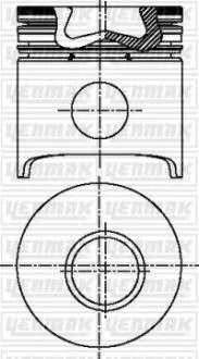 Поршень с кольцами і пальцем RENAULT Master 2.5TD -98 (размер отв. 93 / STD) (8140.47 / S 9 U 714) YENMAK 3103687000
