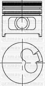 Поршень з кільцями і пальцем (размір отв. 82.50/STD) OPEL Astra F/G, Vectra A (1,7D/DR, X1,7DTL) YENMAK 3103799000