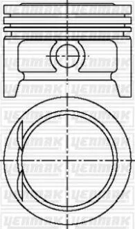 Поршень с кольцами і пальцем (размер отв. 77.60/STD) OPEL Astra F/G, Corsa, 1,4 (X 1,4 XE, NC,NE,NZ) YENMAK 3103808000